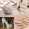 4000 Pieces Half Round Pearls and Rhinestones, Flat Back White and Beige Half Pearls and Clear+AB Round Crystal Gem Kit with Tweezer and Pickup Pencil for Nail Art and DIY Decoration